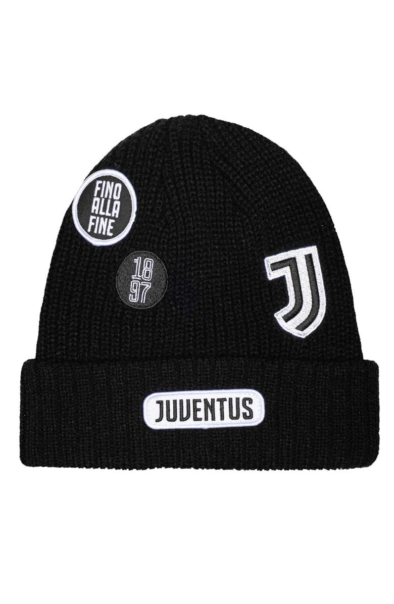FAN INK Men's Black Juventus Guide Cuffed Knit Hat, Main, color, 
