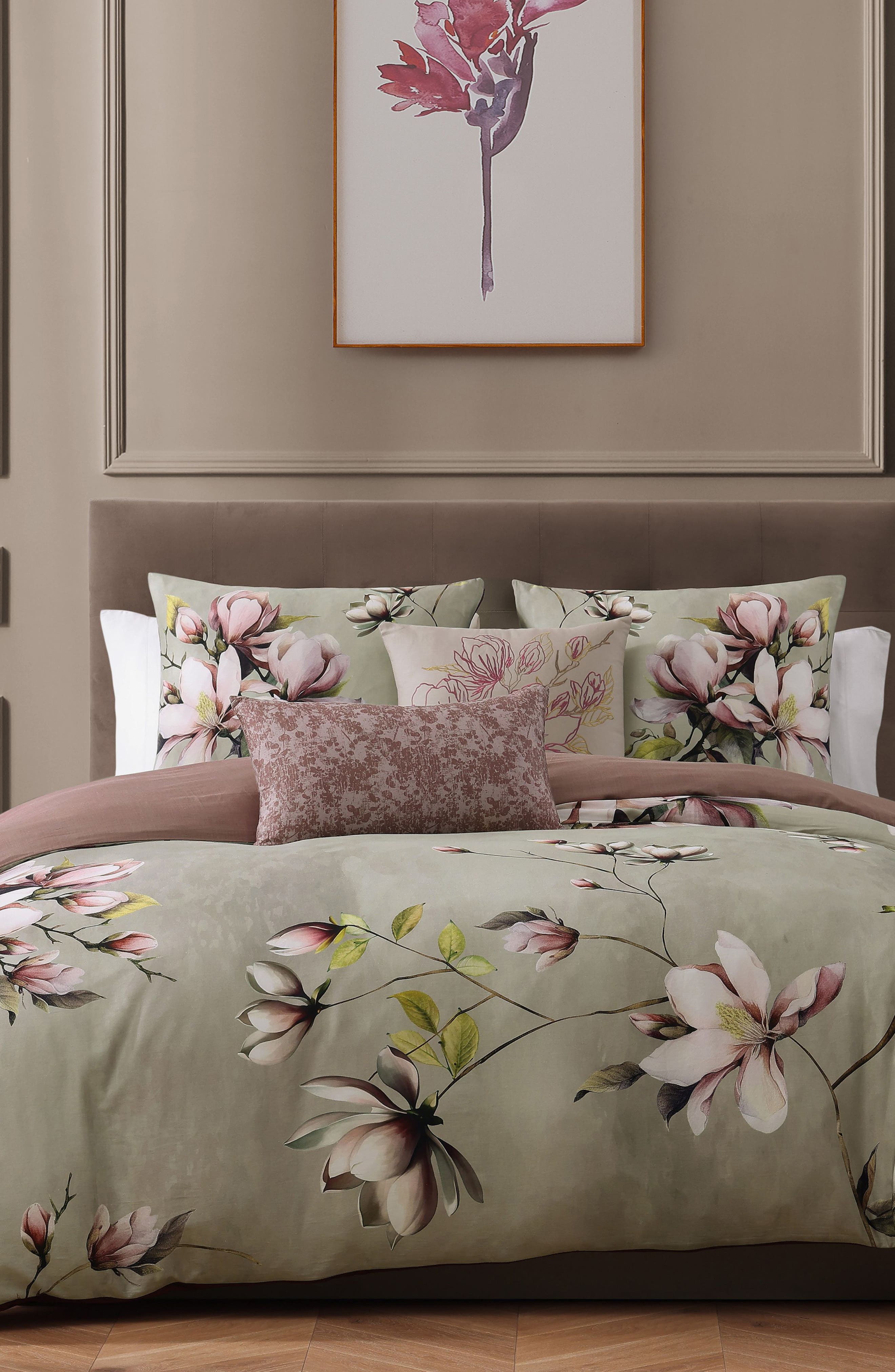 Bebejan 5-Piece Purple Lilies Reversible Comforter Set