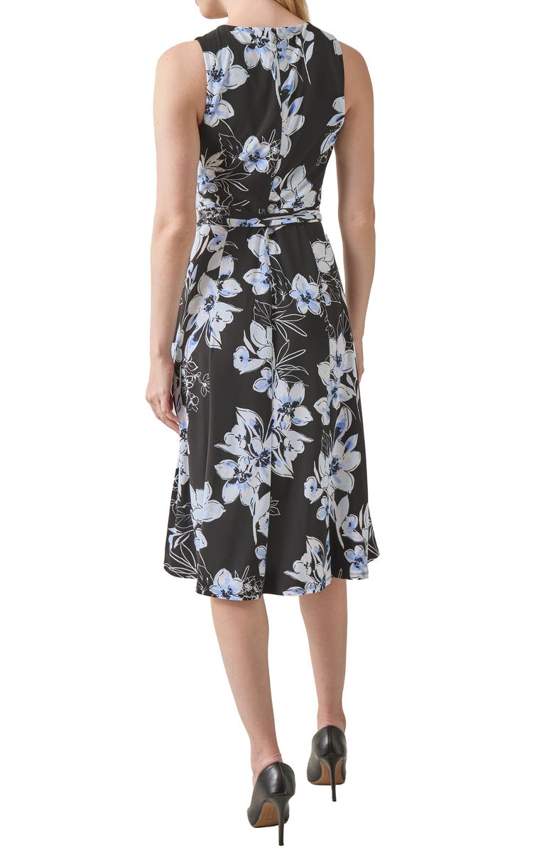 KASPER Flora Floral Print Sleeveless Dress, Alternate, color, 