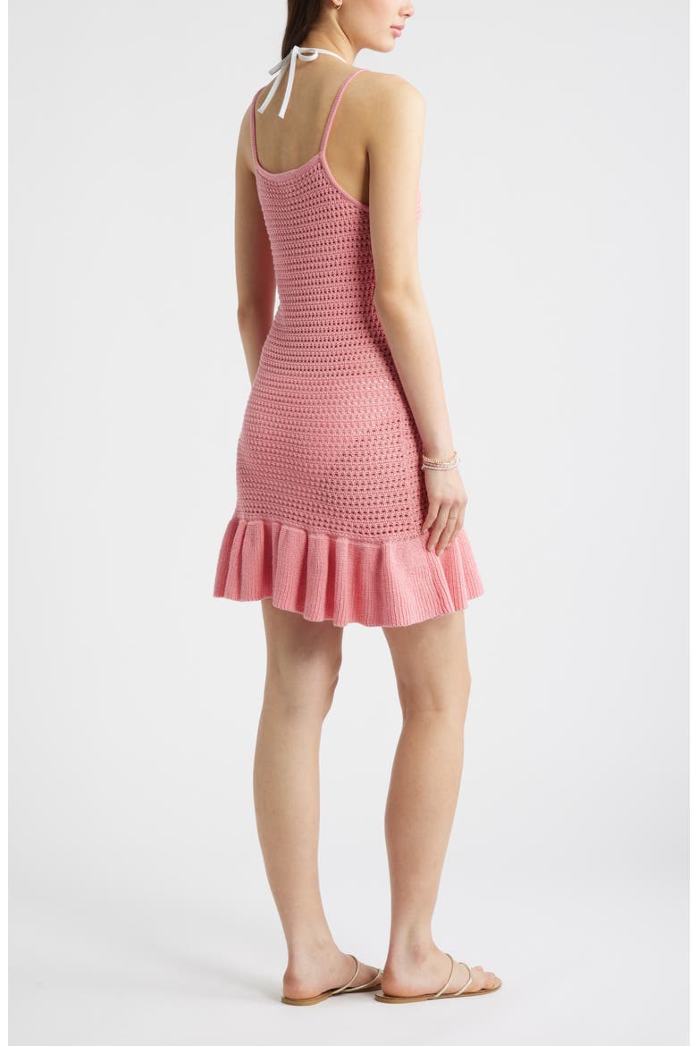 Open Stitch Cover-Up Minidress, Alternate, color, PINK QUILL
