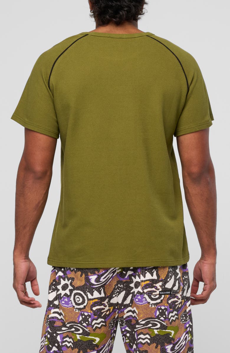 Maui & Sons Embroidered Logo Raglan Sleeve Cotton T-Shirt, Alternate, color, Olive