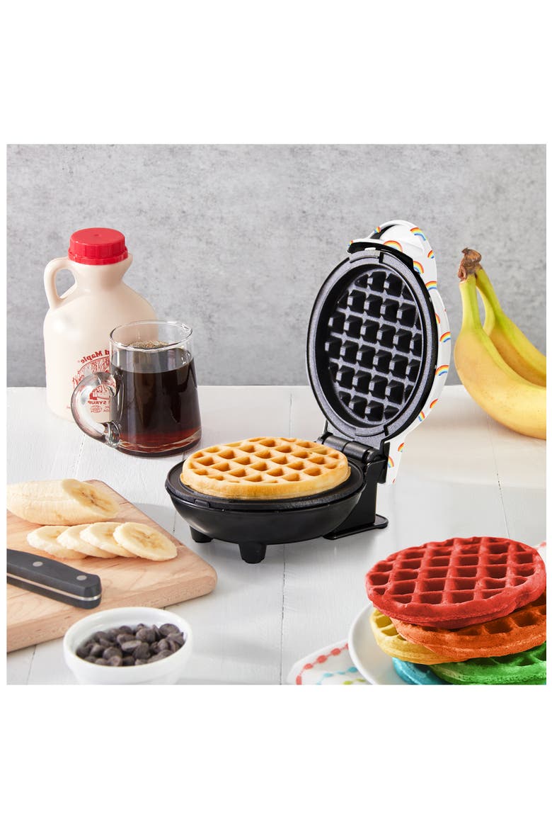 Rainbow Print Mini Waffle Maker, Alternate, color, RAINBOW