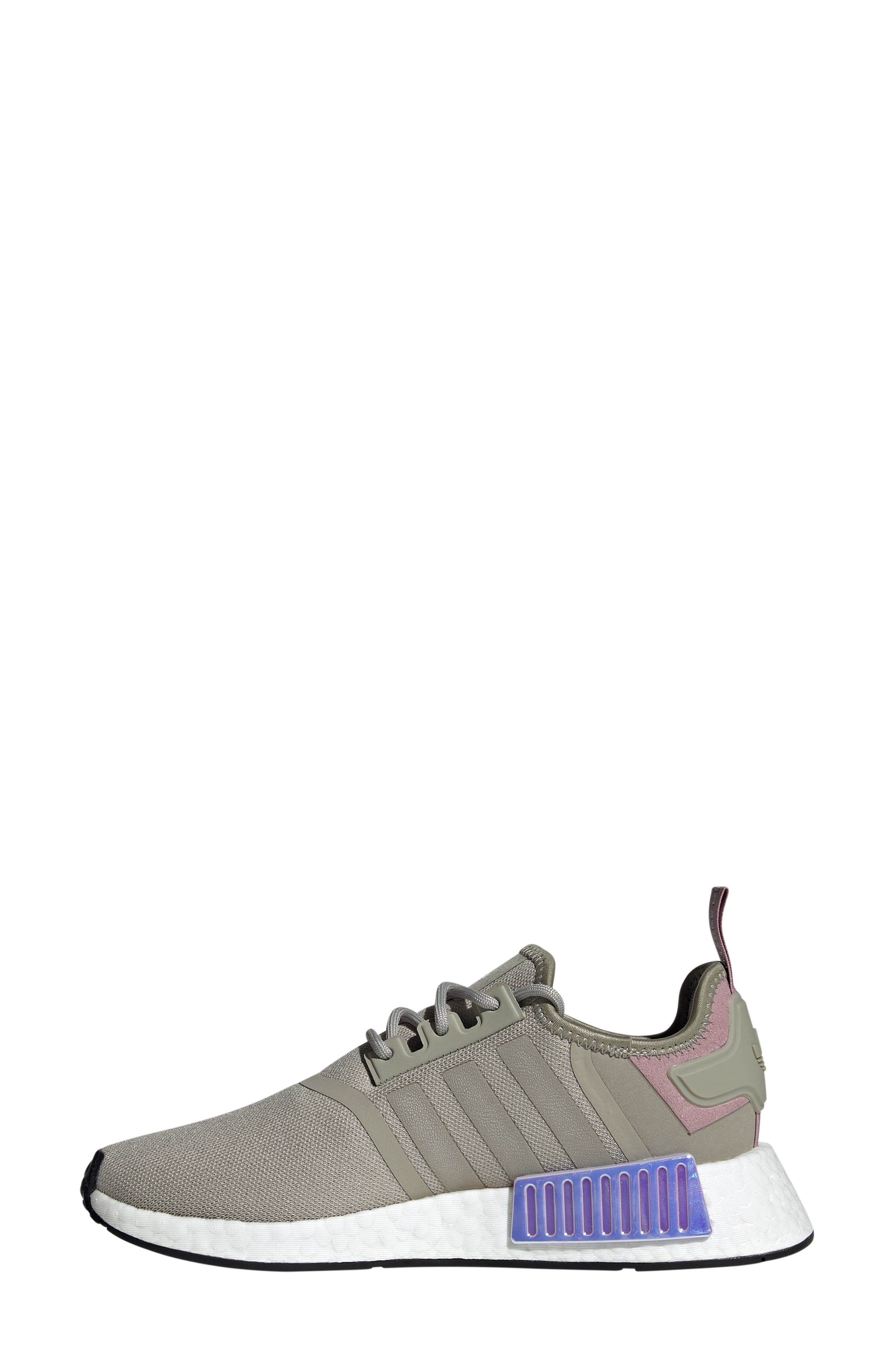 NMD R1 Sneaker, Alternate, color, FEATHER GREY/VIOLET TONE