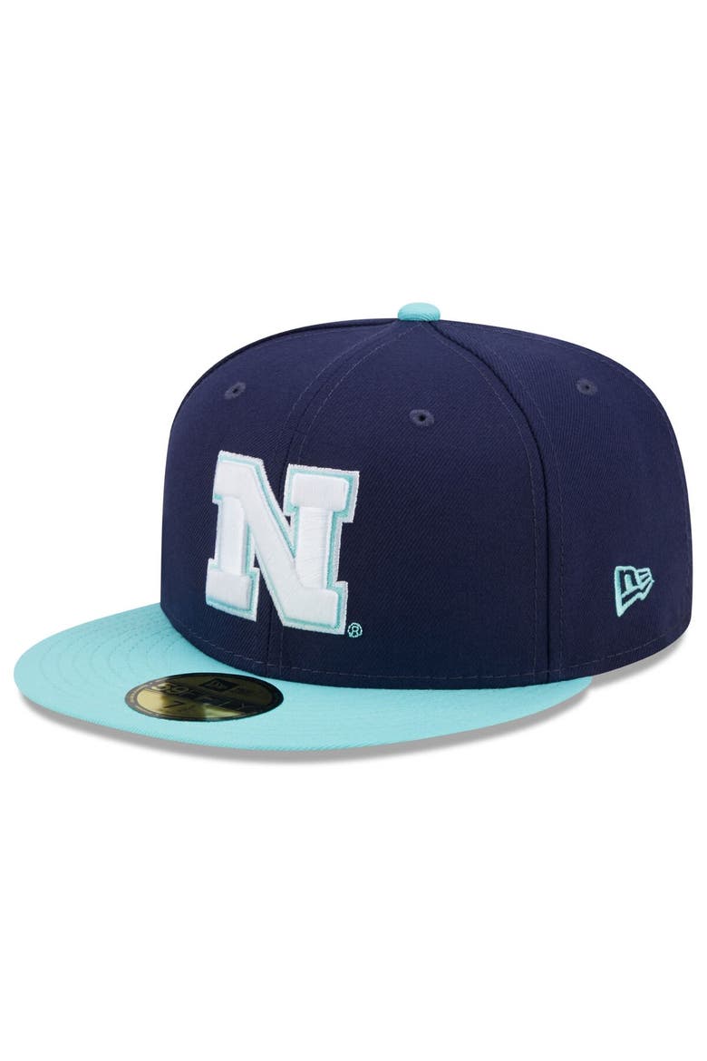 Men's New Era Navy/Light Blue Nebraska Huskers 59FIFTY Fitted Hat, Alternate, color, Navy
