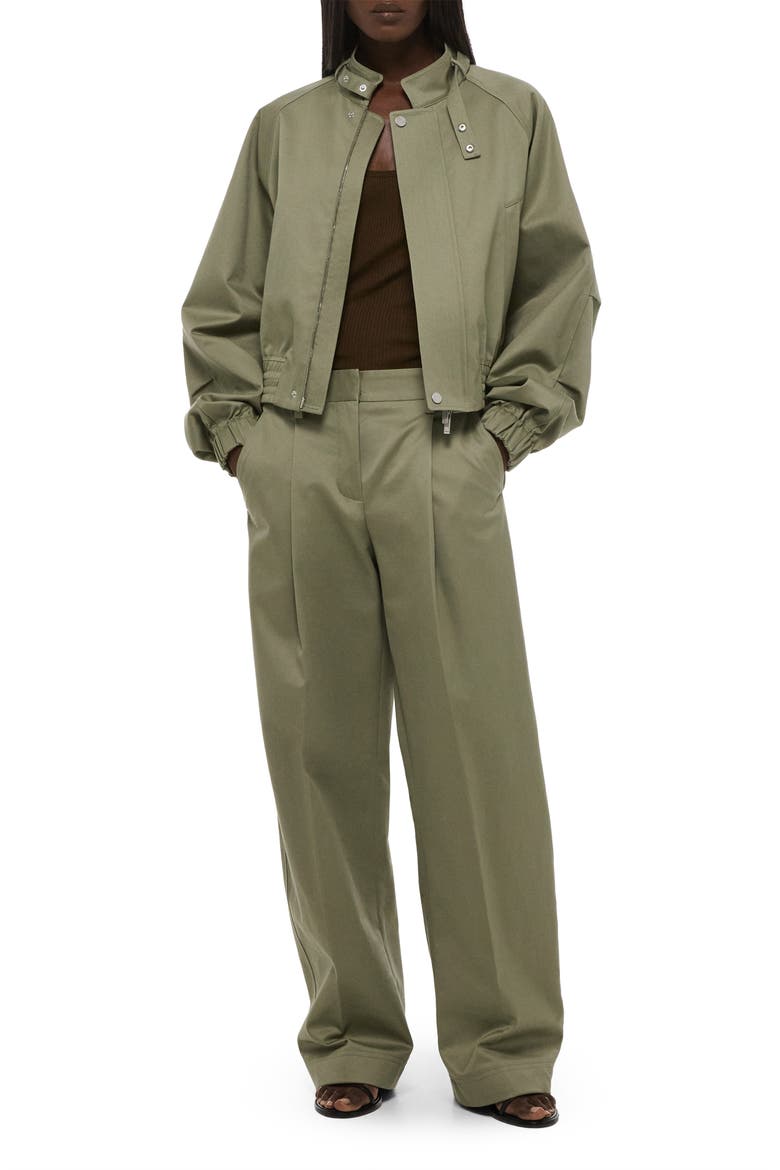 Cotton Twill Bomber Jacket, Alternate, color, VETIVER