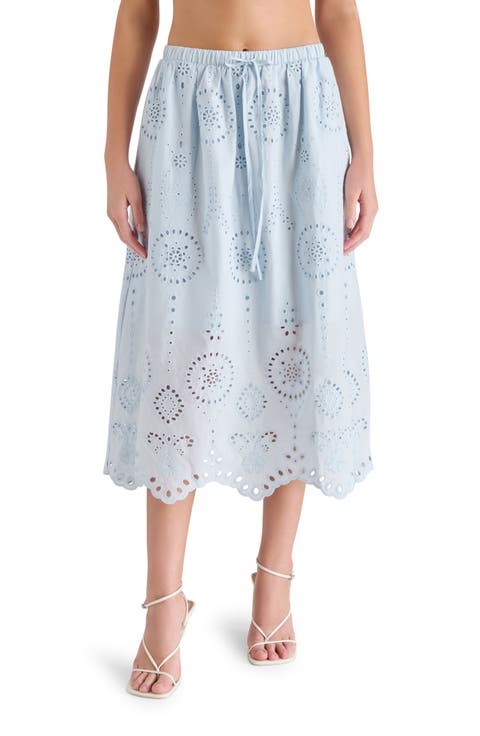 Anaisa Eyelet Embroidered Midi Skirt