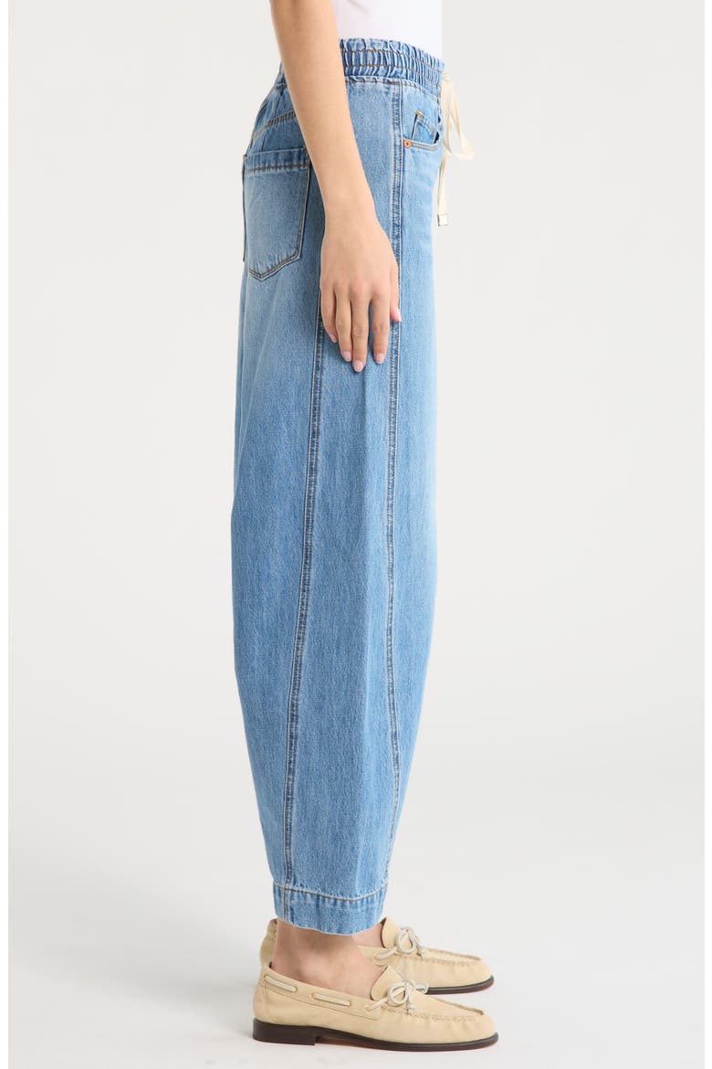The Barrel Leg Drawstring Barrel Leg Jeans, Alternate, color, EASY GOER
