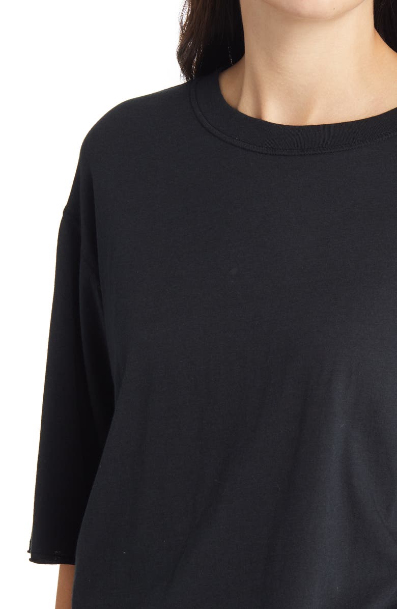 Treasure & Bond Women's Contrast Stitch Oversize Organic Cotton Blend T-Shirt, Alternate, color, 