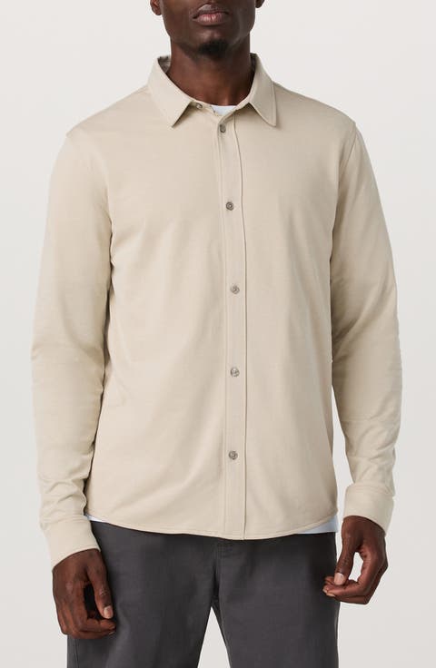 Classic Fit Oxford Piqué Button-Up Shirt