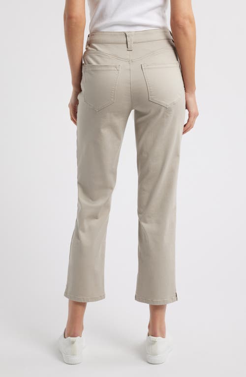 Wit & Wisdom High Waist Straight Leg Stretch Twill Pants In Flax