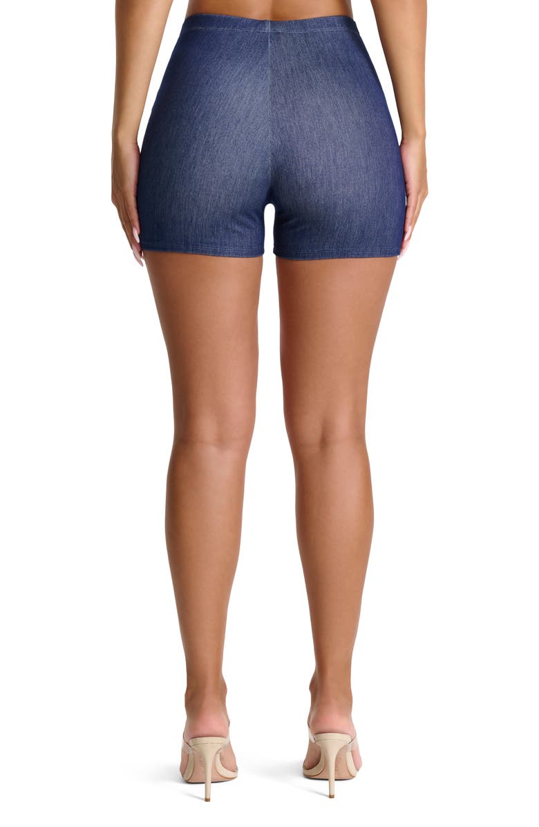 Naked Wardrobe Denim Fit Shorts, Alternate, color, Indigo Wash