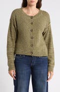 Lucky Brand Textured Crewneck Cardigan