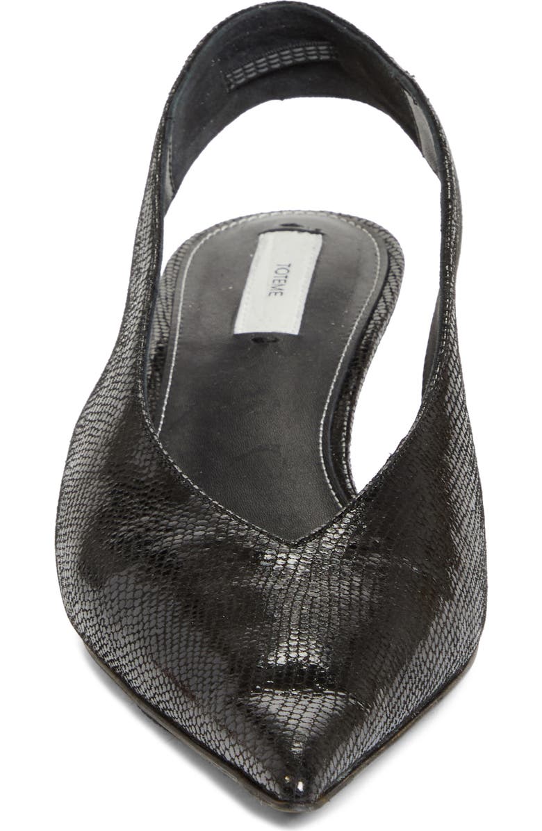 TOTEME Snakeskin Embossed Wedge Pump, Alternate, color, Black