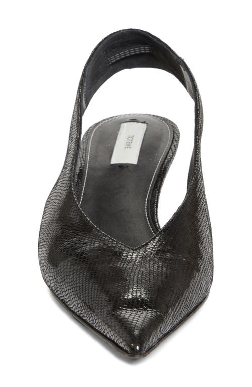 Totême Toteme Snakeskin Embossed Wedge Pump In Black