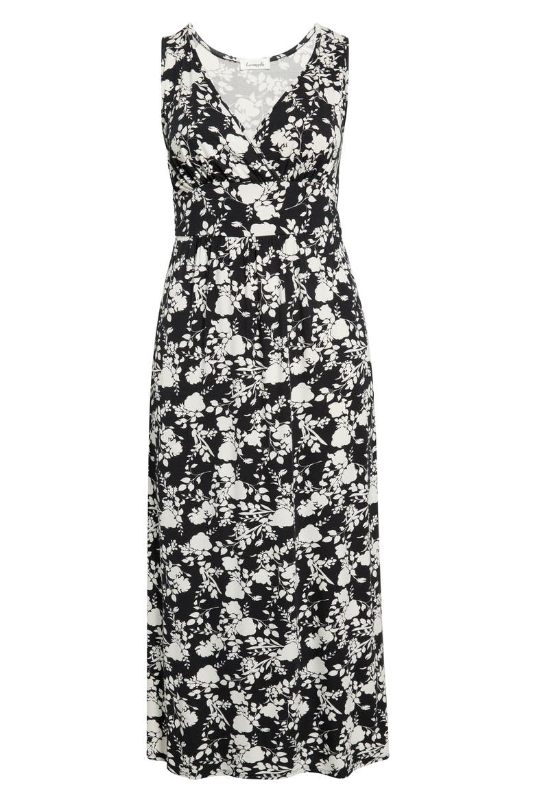 Empire Waist Maxi Dress, Alternate, color, BLACK/ IVORY