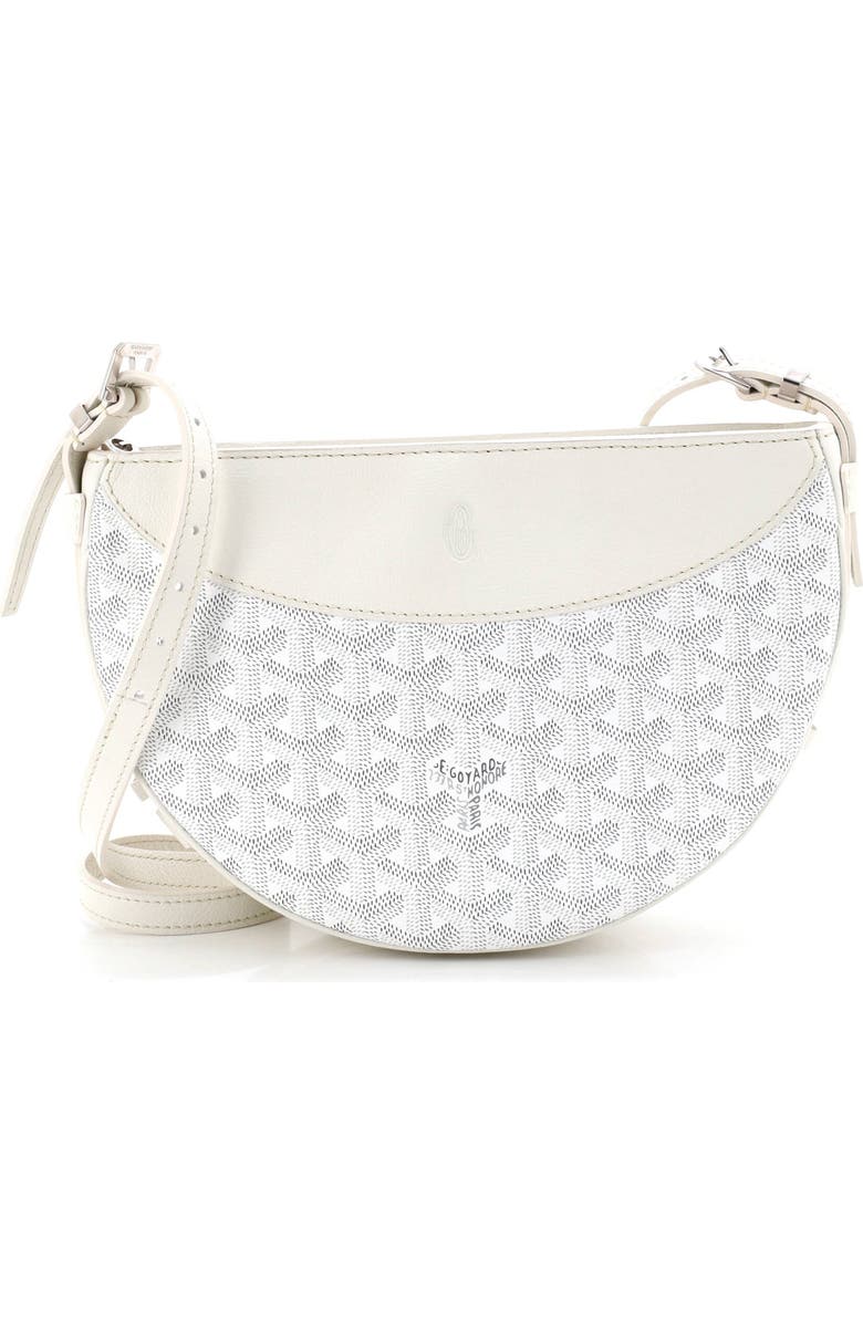 Pre-Owned Goyard Hirondelle Shoulder Bag Coated Canvas and Leather, Main, color, White