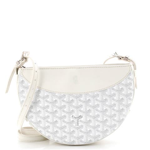 Hirondelle Shoulder Bag Coated Canvas and Leather