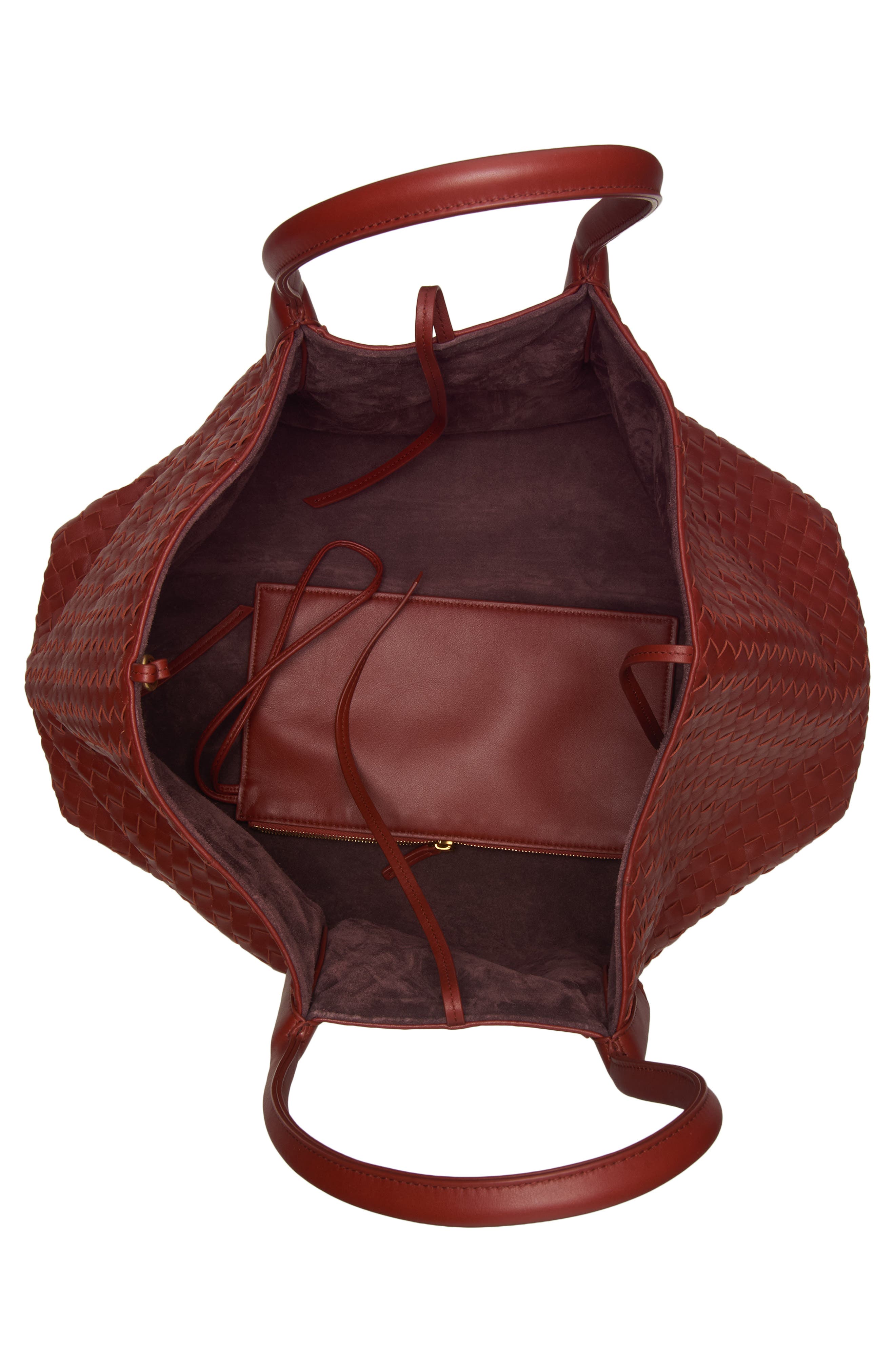 Leather & Suede Reversible Tote, Alternate, color, 8806 RUST/ DEEP MAHOGANY