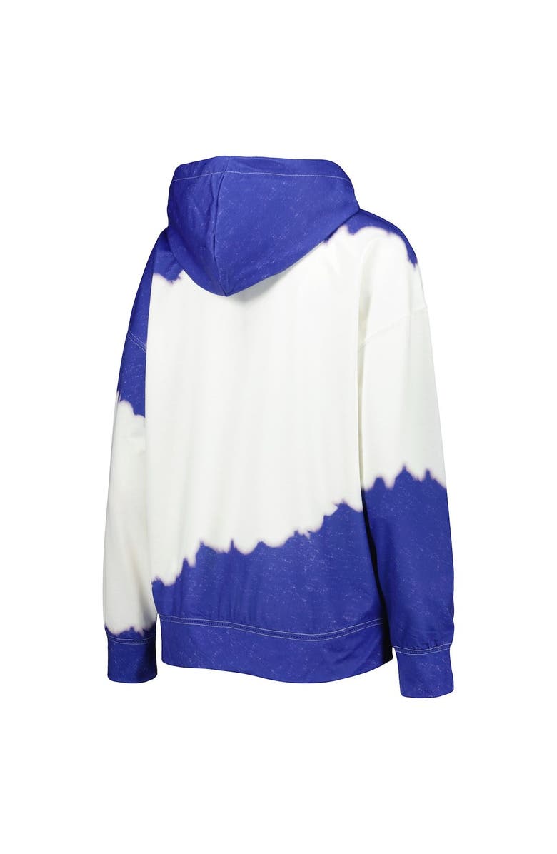 GAMEDAY COUTURE Women's Gameday Couture White/Royal Kansas Jayhawks For the Fun Double Dip-Dyed Pullover Hoodie, Alternate, color, White