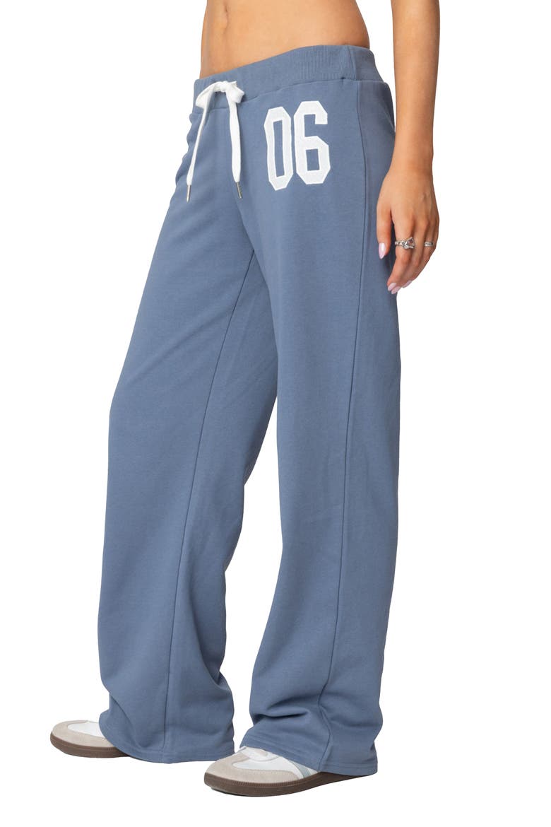 06 Wide Leg Drawstring Sweatpants, Alternate, color, BLUE