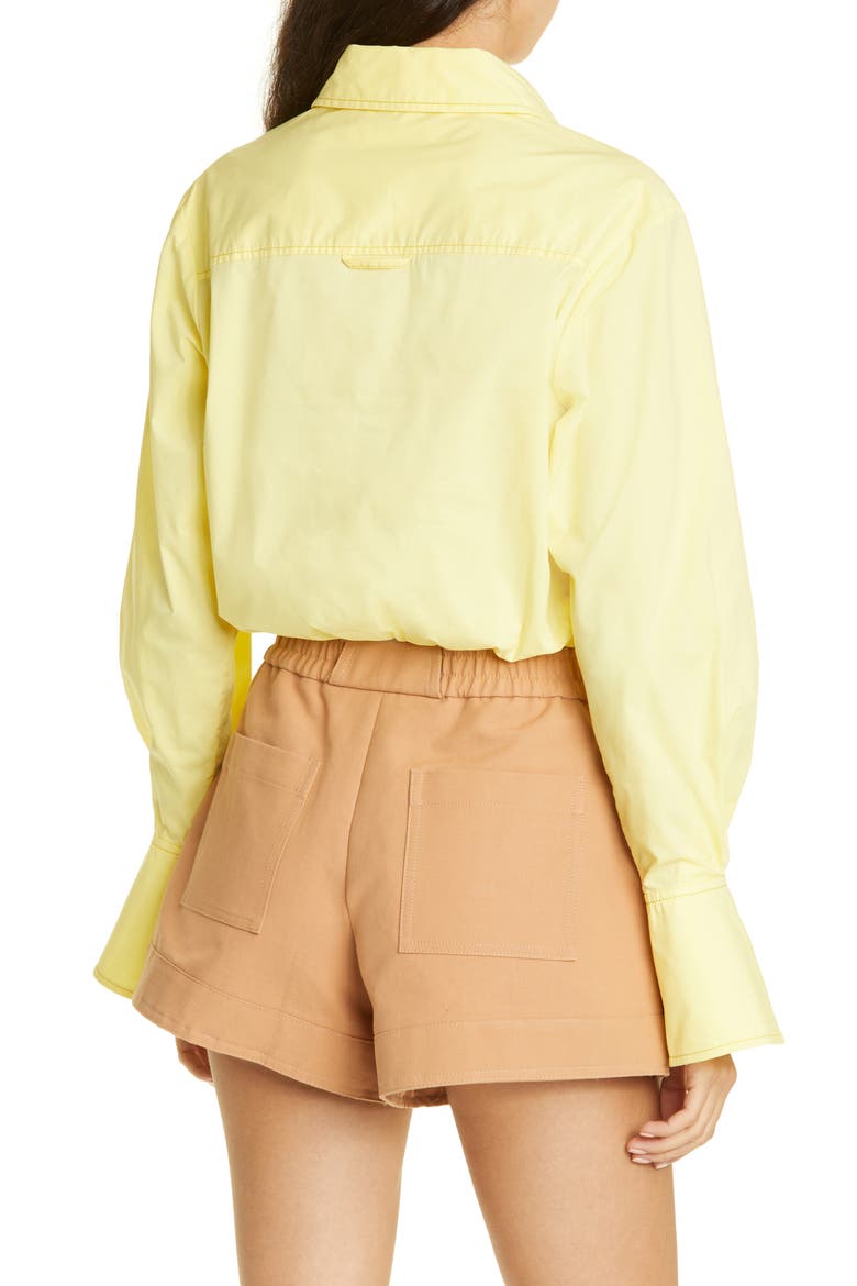 Blythe Cotton Blend Poplin Bubble Shirt, Alternate, color, LIMONCELLO