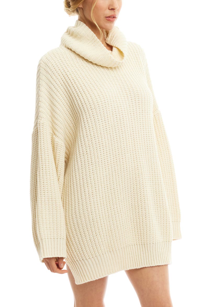 Laney Sweater Dress, Alternate, color, Creme