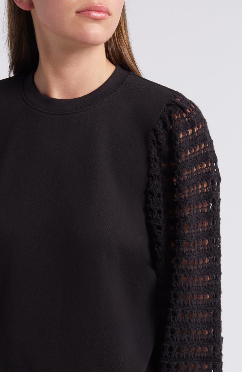 Rails Melody Open Stitch Sleeve Sweatshirt, Alternate, color,