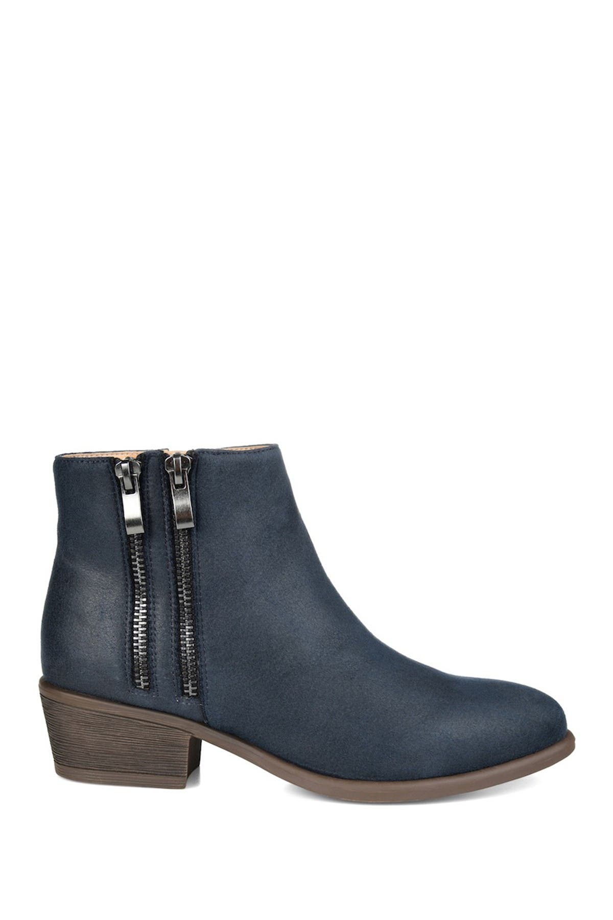 Journee Collection Jayda Ankle Bootie, Alternate, color, Navy