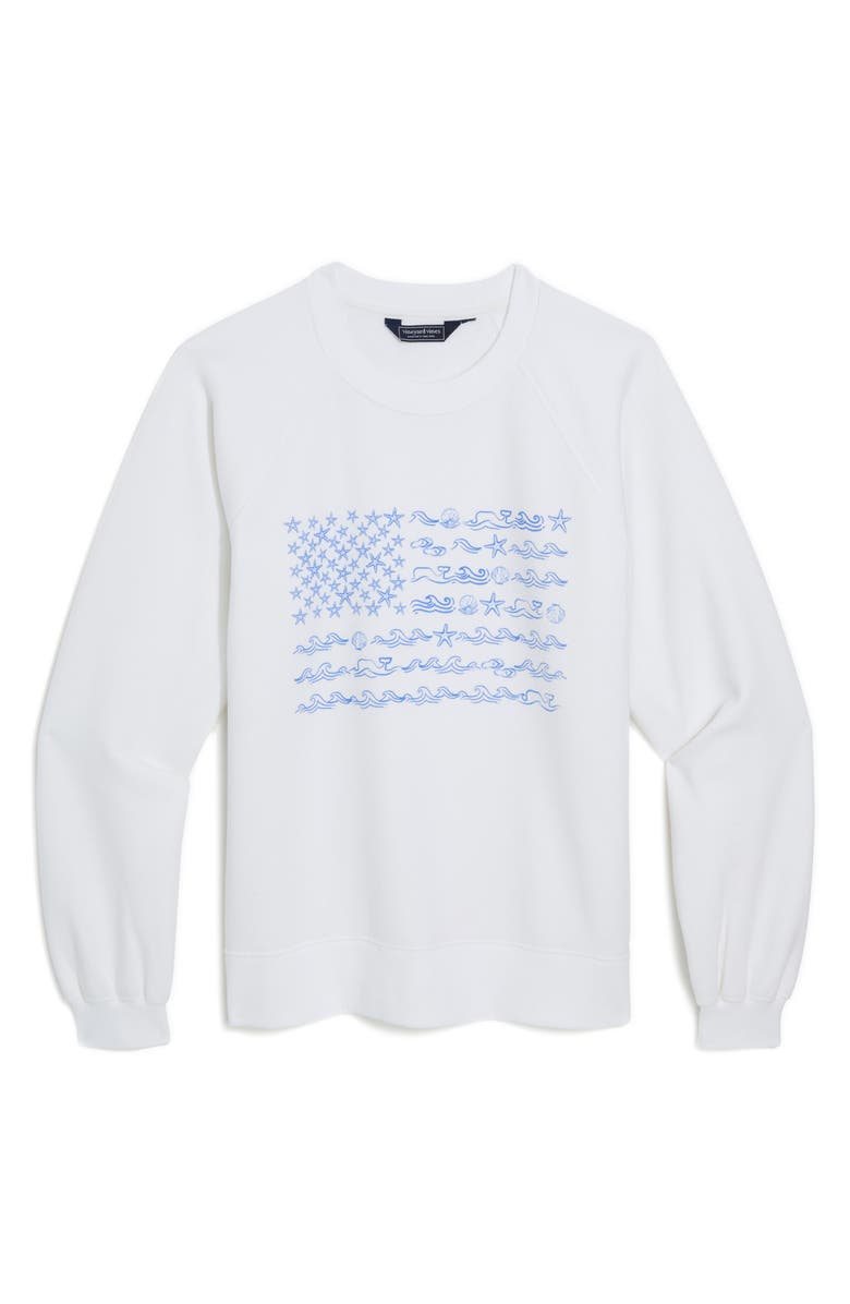 vineyard vines Flag Graphic Sweatshirt, Alternate, color, White Cap