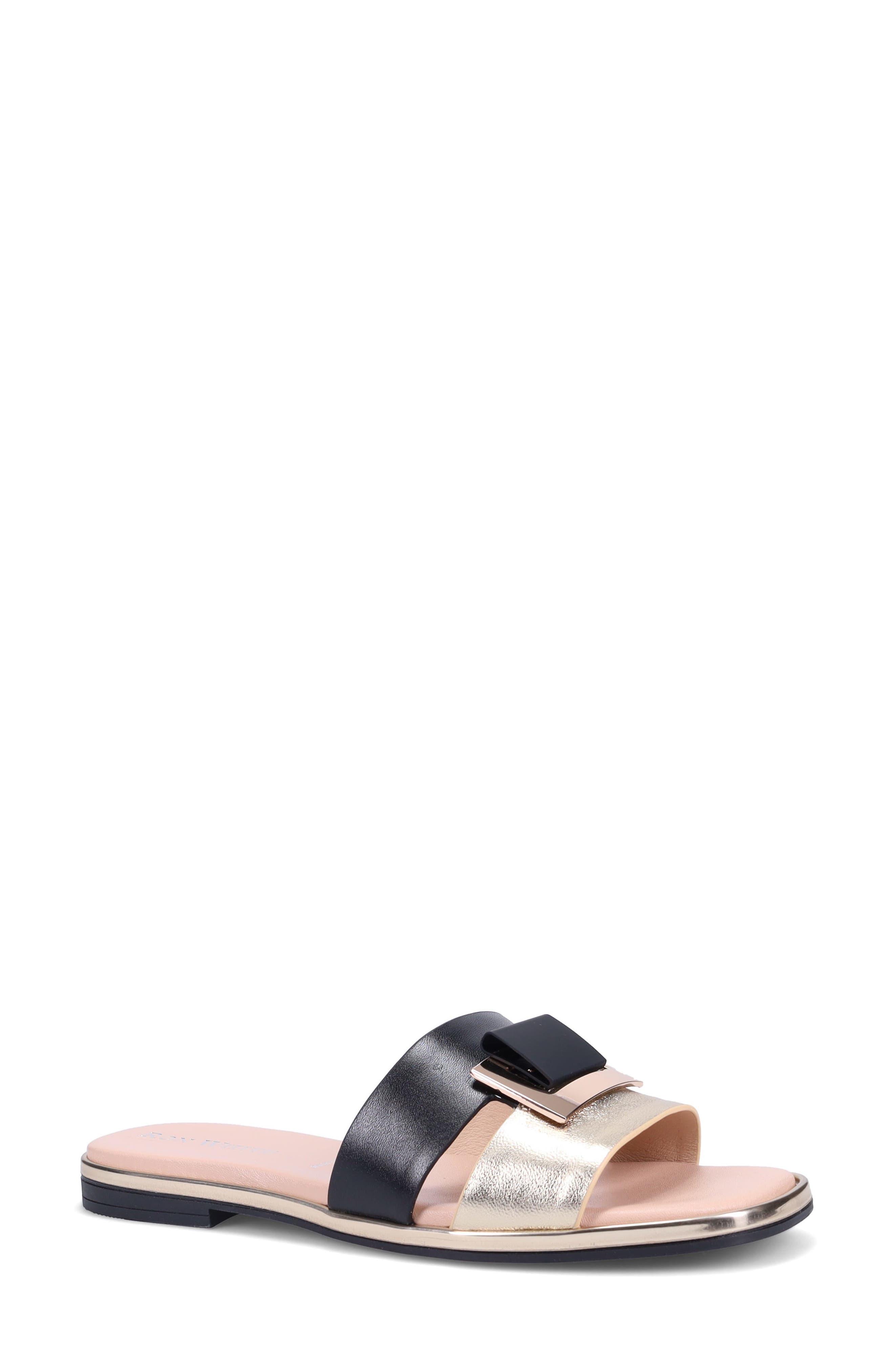 Ron White Valinda Slide Sandal, Main, color, Onyx