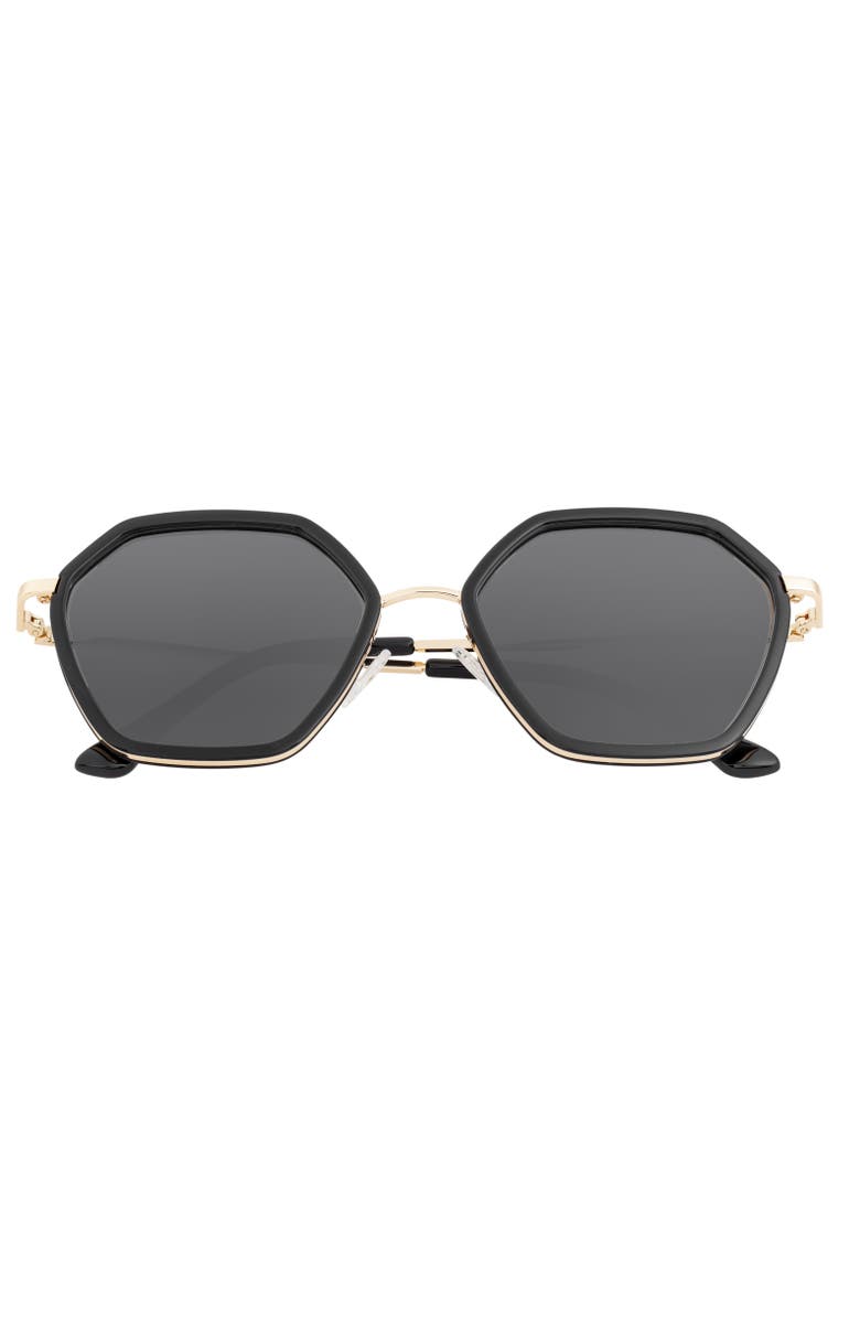 BERTHA Ariana Polarized Sunglasses, Alternate, color, Black/Black