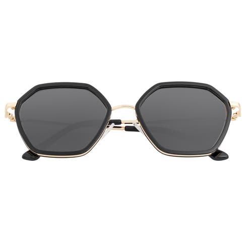 Shop Bertha Ariana Polarized Sunglasses In Black/black