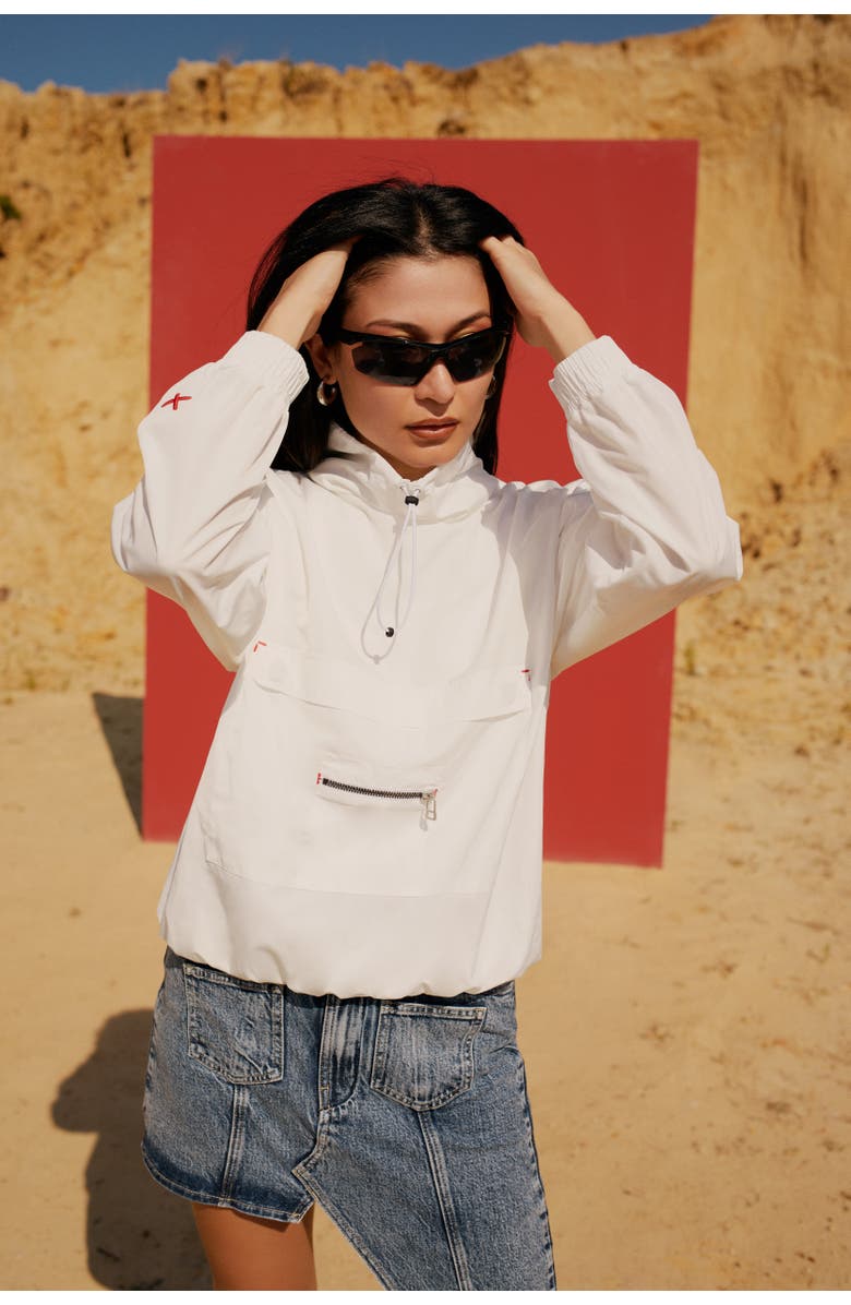 PCFG Free Heaven Parachute Sweatshirt, Alternate, color, White