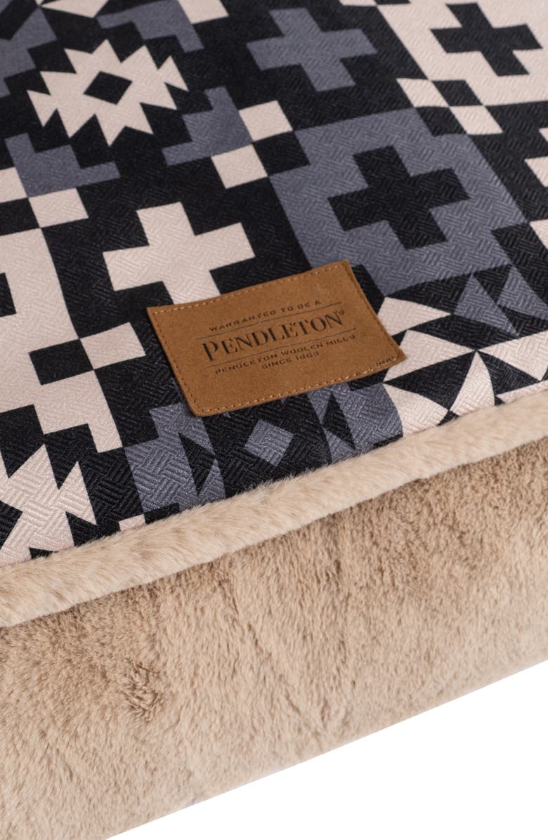 Pendleton Burrow Pet Bed, Alternate, color, Blue Ridge Black