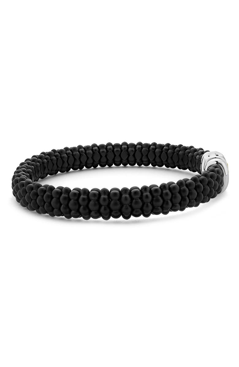 LAGOS Men's Black Caviar Station Bracelet, Alternate, color, Black