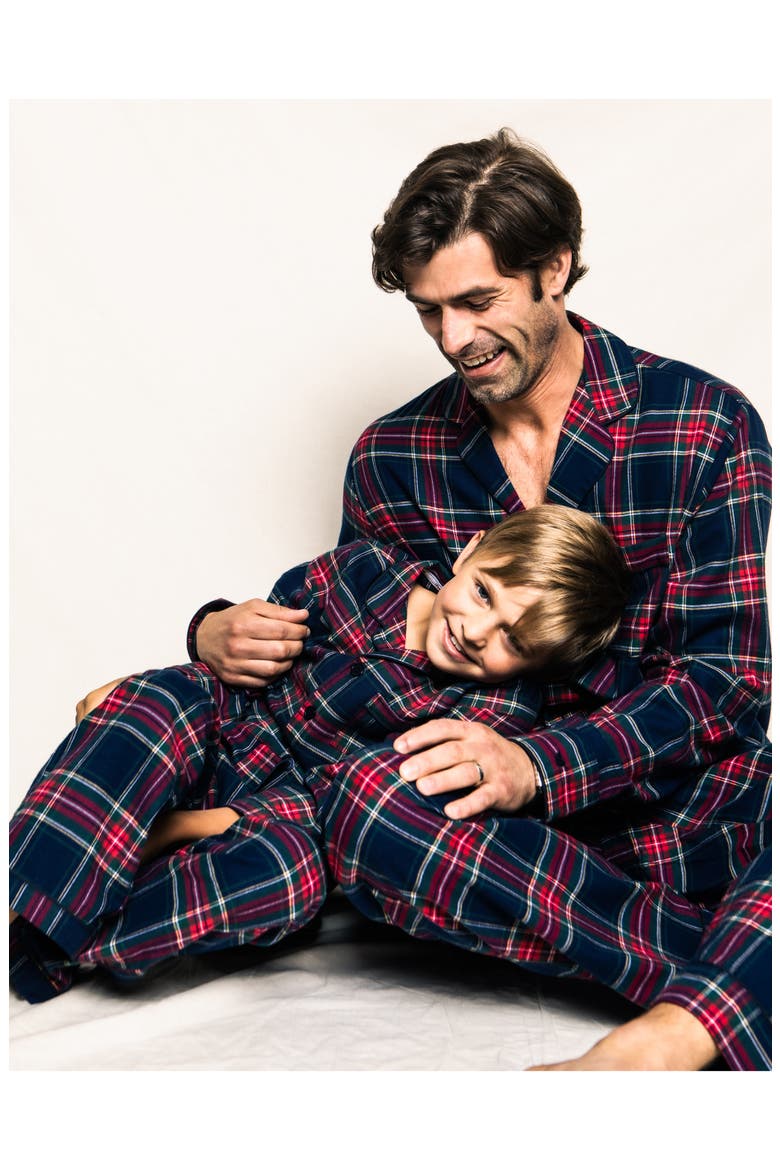 Kids' Windsor Tartan Plaid Two-Piece Pajamas, Alternate, color, NAVY