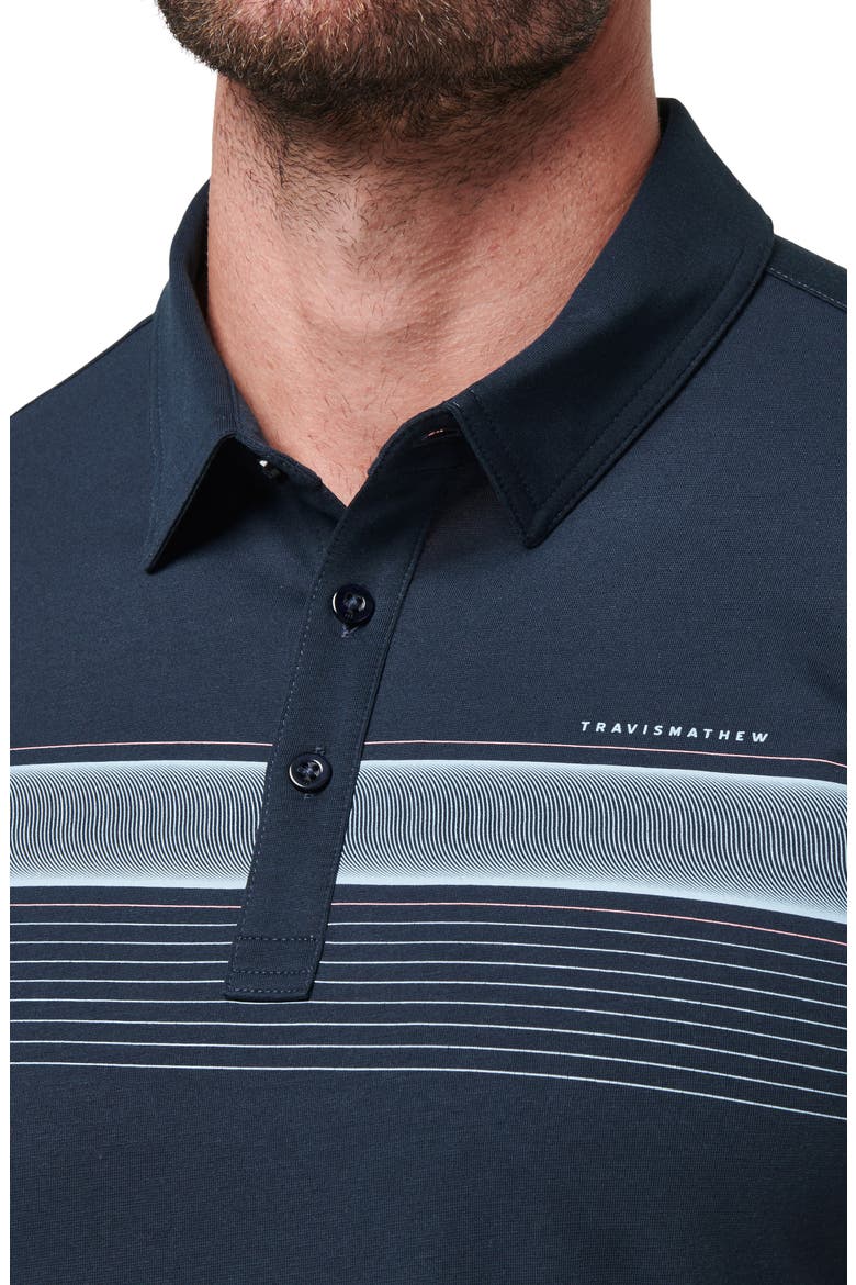 State of the Art Stripe Piqué Golf Polo, Alternate, color, TOTAL ECLIPSE