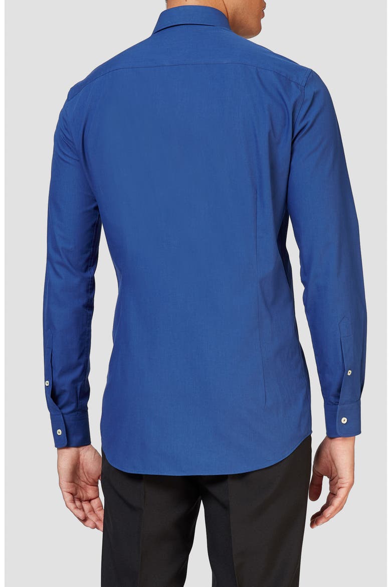 Navy Royale Modern Tailored Fit Wrinkle Resistant Button-Up Shirt, Alternate, color, BLUE