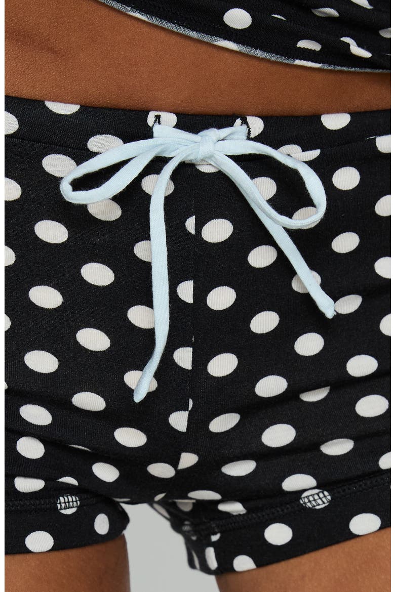 Elacie Polka Dot Micro Shorts, Alternate, color, BLACK POLKA DOT