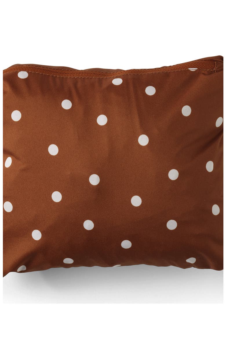 Plus Size Print Squall Packable Rain Jacket, Alternate, color, Rich Ginger Brown Dot