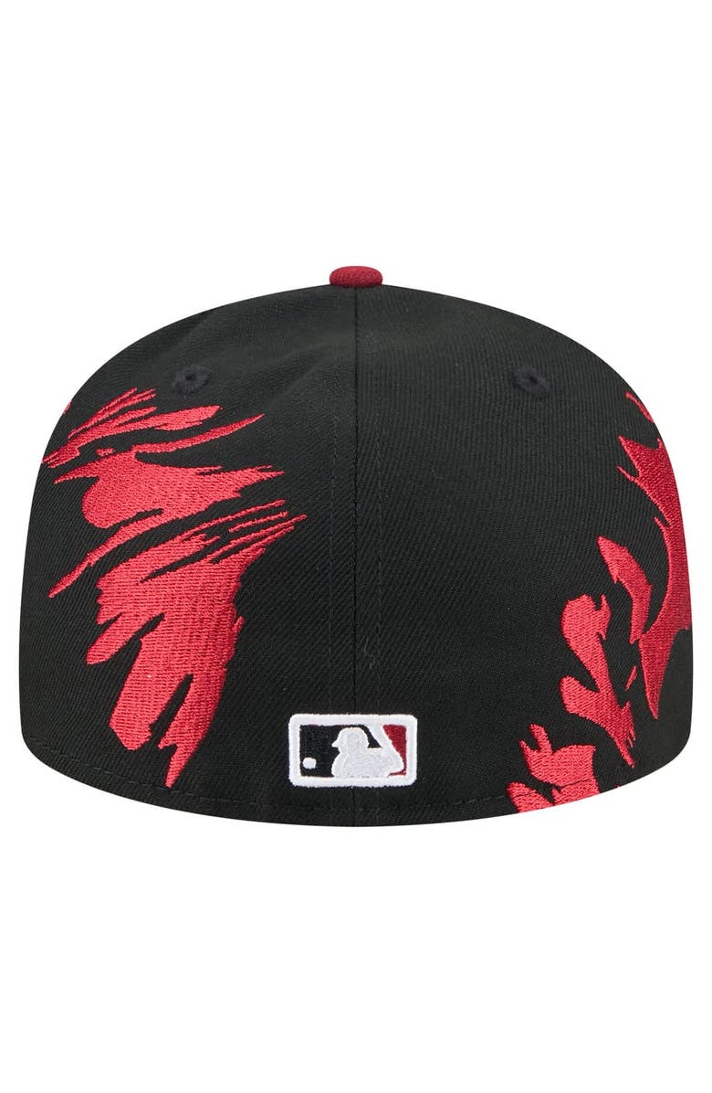 New Era Men's New Era Black/Red Arizona Diamondbacks Retro Pattern 59FIFTY Fitted Hat, Alternate, color, Black