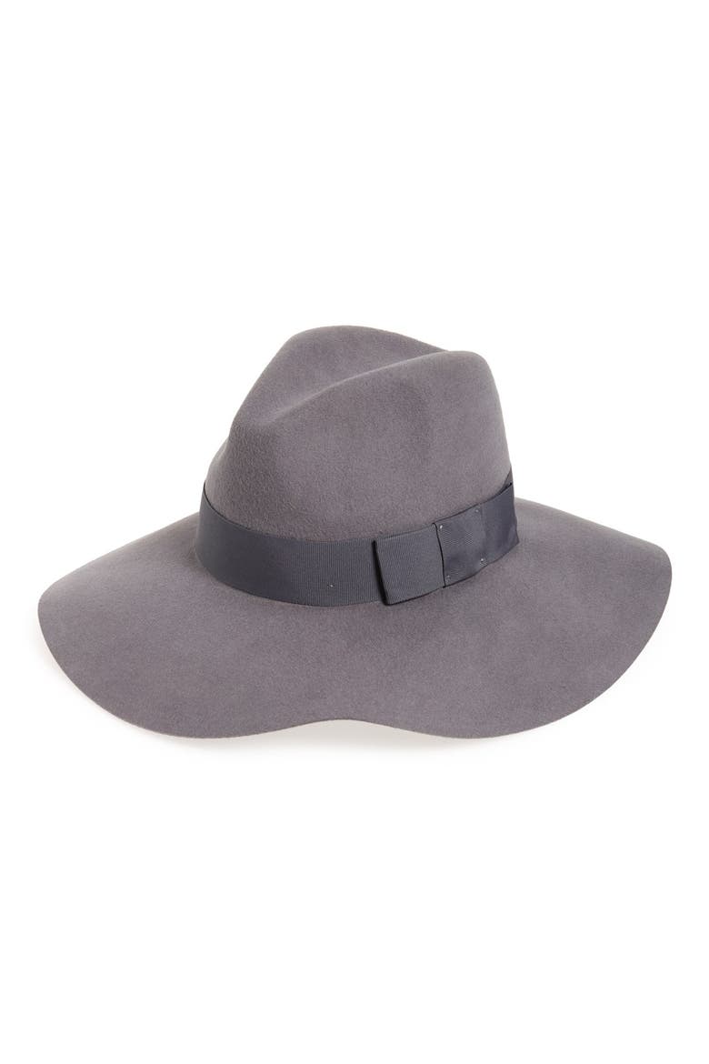'Piper' Floppy Wool Hat, Main, color, LIGHT GREY