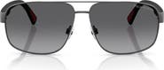 Polo Ralph Lauren 61mm Gradient Polarized Pilot Sunglasses