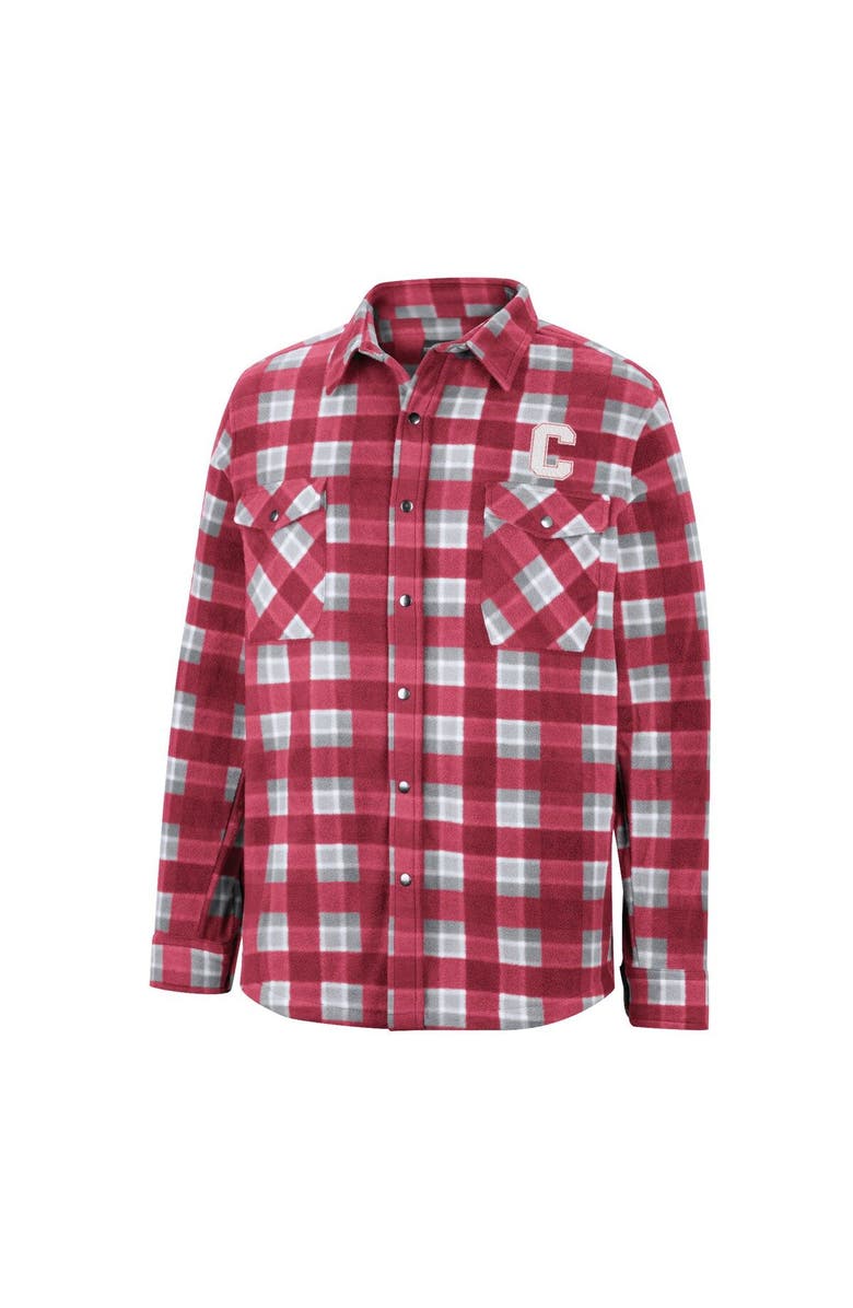 COLOSSEUM Men's Colosseum Red/White Cornell Big Red Ellis Plaid Full-Snap Shirt Jacket, Alternate, color,