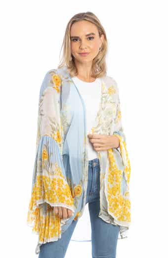 SAACHI Floral Garden Sheer Ruana