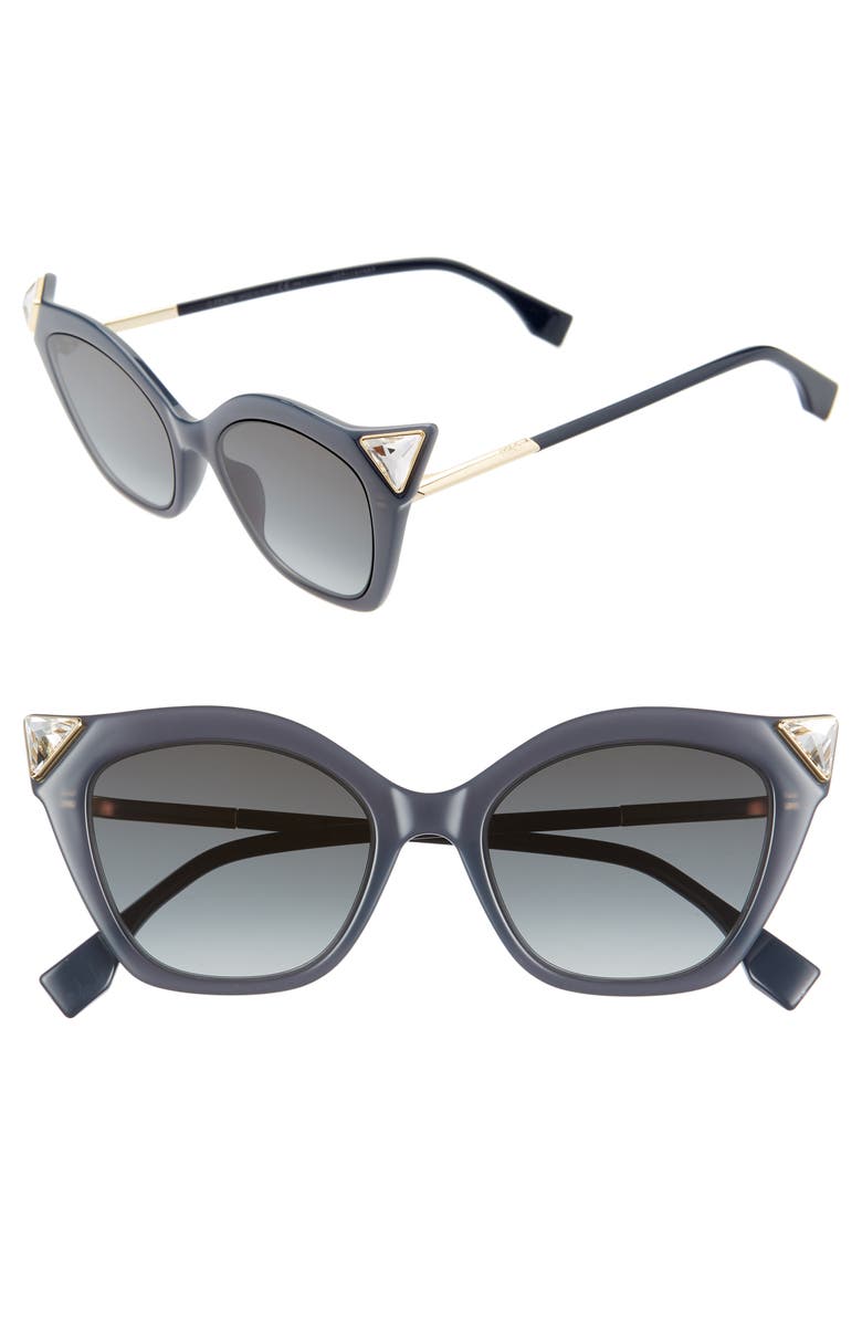 Fendi 52mm Gradient Cat Eye Sunglasses, Main, color,