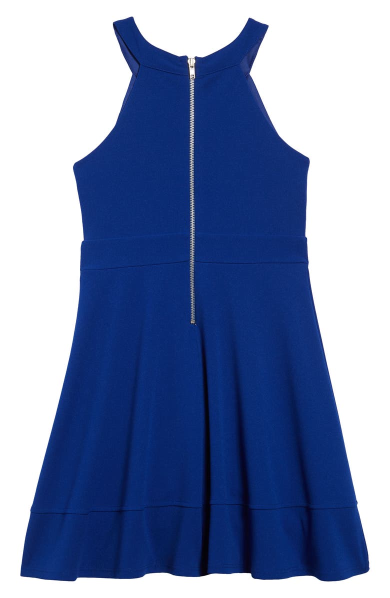 LNL Love, Nickie Lew Mesh Inset Skater Dress, Alternate, color, 