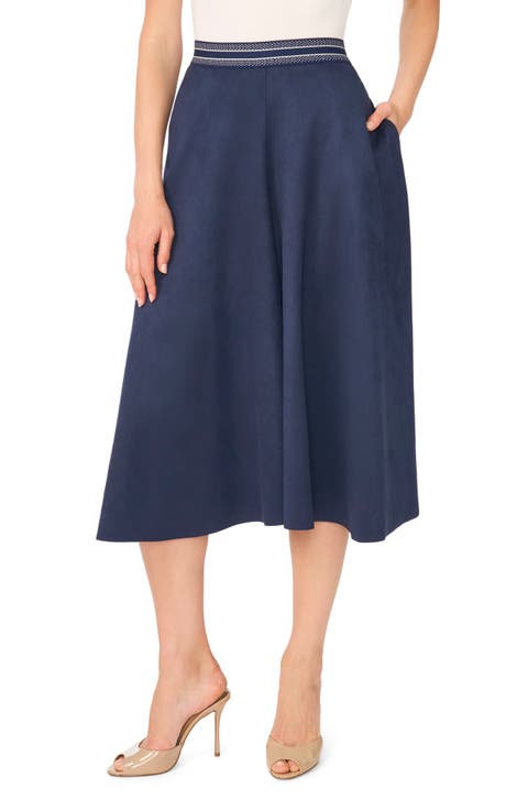 Faux Suede Wide Leg Culottes