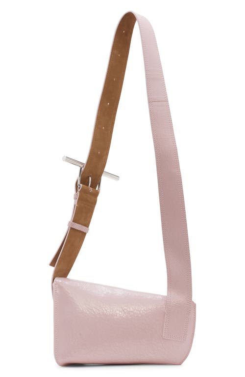 Alexander Mcqueen Mcqueen T-bar Sling Leather Crossbody Pouch In Pink