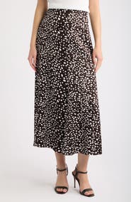 BOSS Dot Print A-Line Skirt